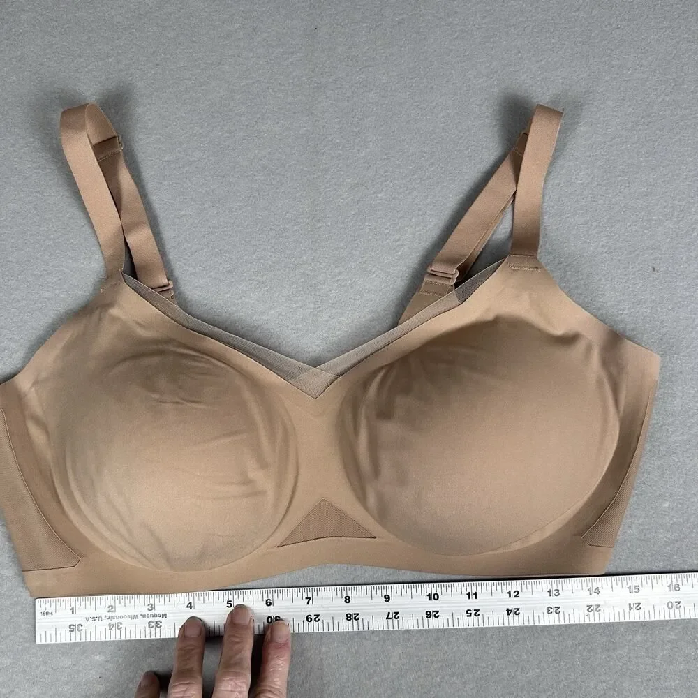 HoneyLove Crossover Bra Size 1X 40 C/D Beige Lined Wireless Comfort Multiway